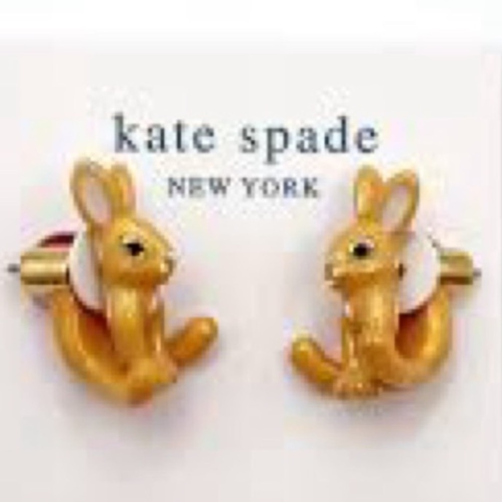 KATE SPADE NEW YORK ♠️
SMALL BUNNY FRONT-BACK
JACKET STUD EARRINGS 🐰 - Picture 6 of 8
